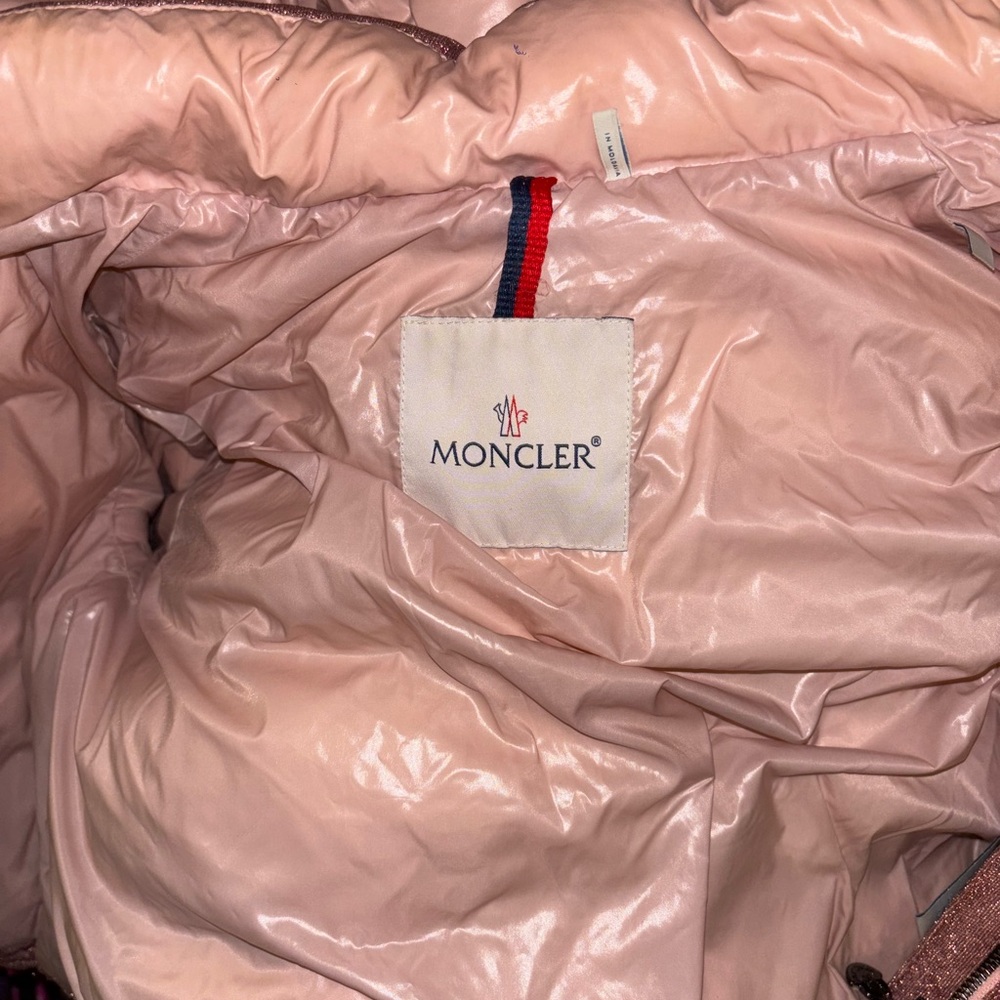 Moncler Shimmering Pink Puffer Jacket - Picture 4 of 5